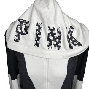 PINK Victoria's Secret tri color zip up Large